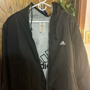 Adidas Black Windbreaker Jacket